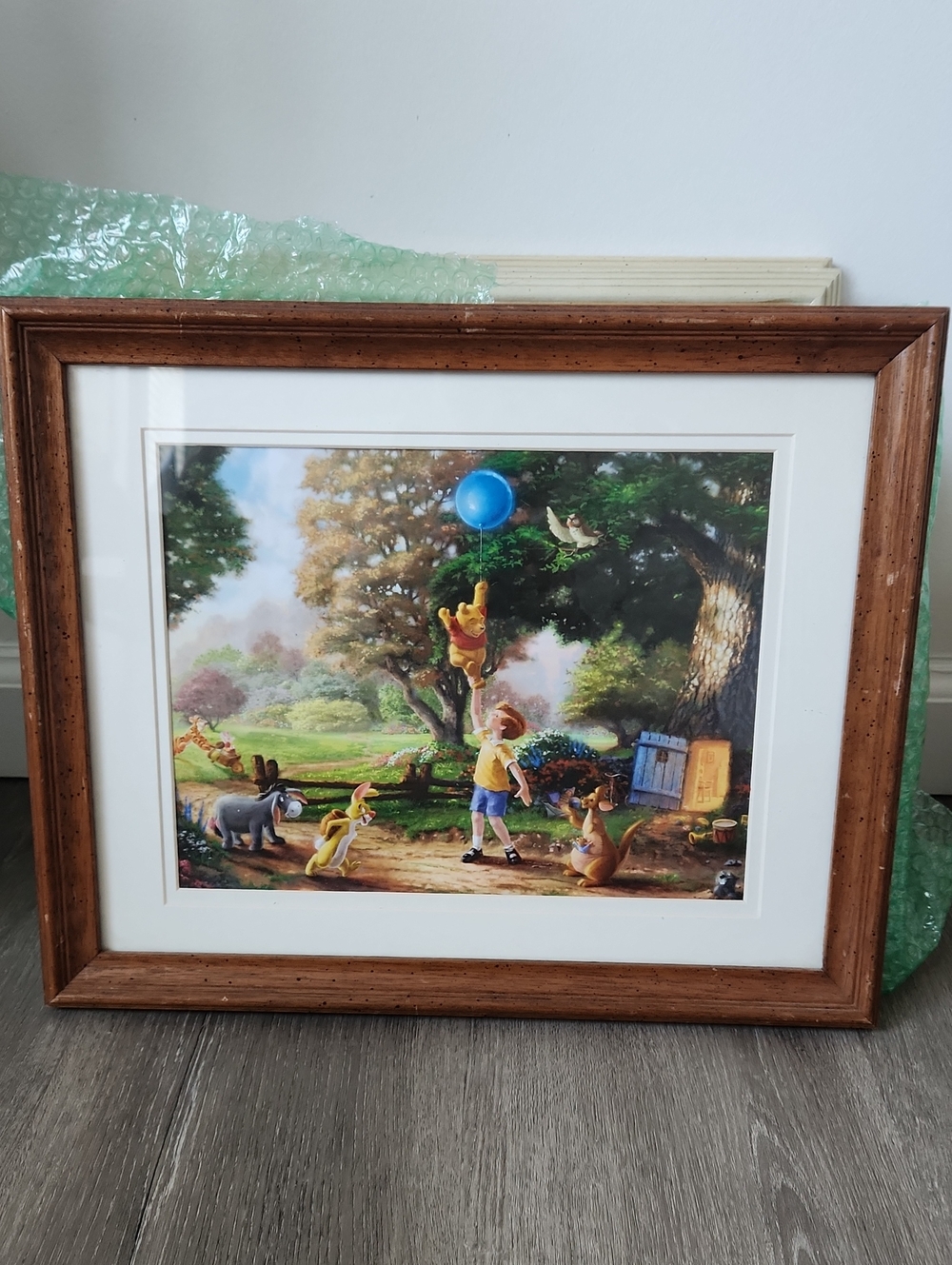 Thomas Kincade Disney Winnie The Pooh Print Framed Matted